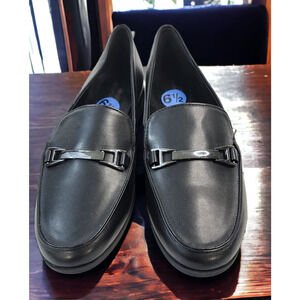 Bandolino Flavia Loafer Low Heel Women Comfort Shoes Size 6.5 M Black Patent NEW